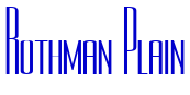 Rothman Plain フォント